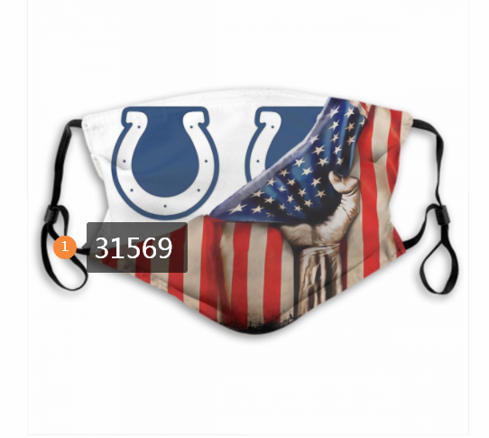 NFL 2020 Indianapolis Colts #17 Dust mask with filter